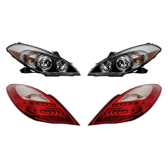 Replacement - 4-Piece Kit (Driver and Passenger Side Headlights, Driver and Passenger Side Tail Lights)
