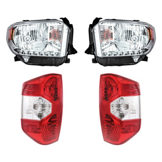 Replacement - 4-Piece Kit (Driver and Passenger Side Headlights, Driver and Passenger Side Tail Lights)