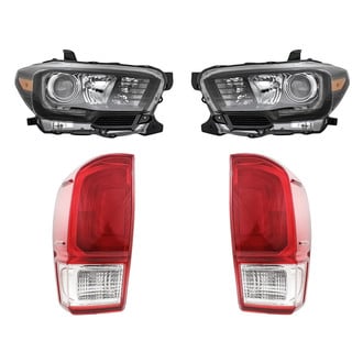 Replacement - 4-Piece Kit (Driver and Passenger Side Headlights, Driver and Passenger Side Tail Lights)