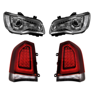 Replacement - 4-Piece Kit (Driver and Passenger Side Headlights, Driver and Passenger Side Tail Lights)