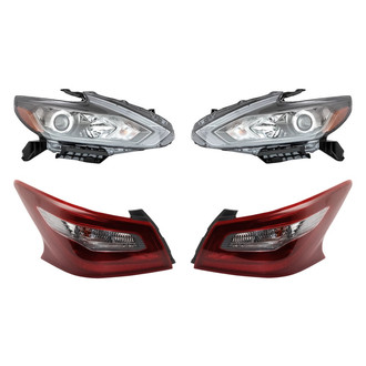 Replacement - 4-Piece Kit (Driver and Passenger Side Headlights, Driver and Passenger Side Outer Tail Lights)