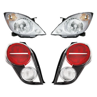 Replacement - 4-Piece Kit (Driver and Passenger Side Headlights, Driver and Passenger Side Tail Lights)