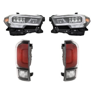 Replacement - 4-Piece Kit (Driver and Passenger Side Headlights, Driver and Passenger Side Tail Lights)