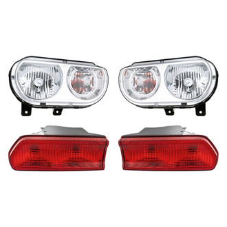 Replacement - 4-Piece Kit (Driver and Passenger Side Headlights, Driver and Passenger Side Outer Tail Lights)
