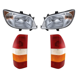 Replacement - 4-Piece Kit (Driver and Passenger Side Headlights, Driver and Passenger Side Tail Lights)