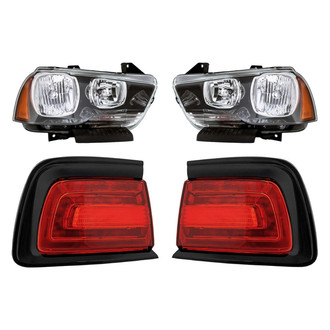 Replacement - 4-Piece Kit (Driver and Passenger Side Headlights, Driver and Passenger Side Outer Tail Lights)