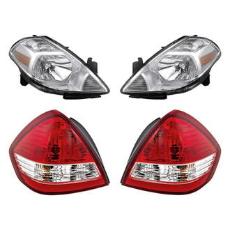 Replacement - 4-Piece Kit (Driver and Passenger Side Headlights, Driver and Passenger Side Tail Lights)