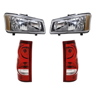Replacement BNDL-277255 - 4-Piece Kit (Driver and Passenger Side Headlights, Driver and Passenger Side Tail Lights)