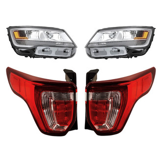 Replacement - 4-Piece Kit (Driver and Passenger Side Headlights, Driver and Passenger Side Tail Lights)
