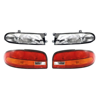 Replacement BNDL-277266 - 4-Piece Kit (Driver and Passenger Side Headlights, Driver and Passenger Side Tail Lights)