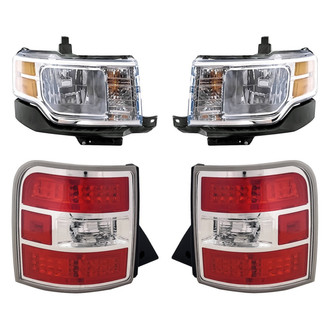 Replacement - 4-Piece Kit (Driver and Passenger Side Headlights, Driver and Passenger Side Tail Lights)