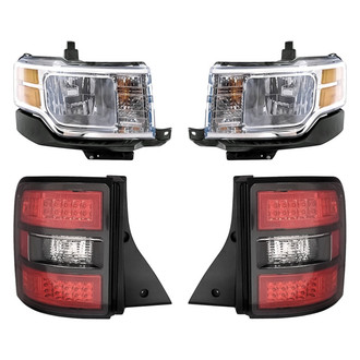 Replacement - 4-Piece Kit (Driver and Passenger Side Headlights, Driver and Passenger Side Tail Lights)