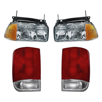 Replacement - 4-Piece Kit (Driver and Passenger Side Headlights, Driver and Passenger Side Tail Lights)