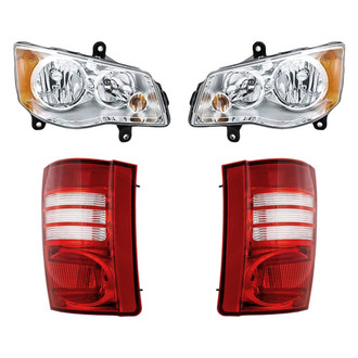 Replacement - 4-Piece Kit (Driver and Passenger Side Headlights, Driver and Passenger Side Tail Lights)
