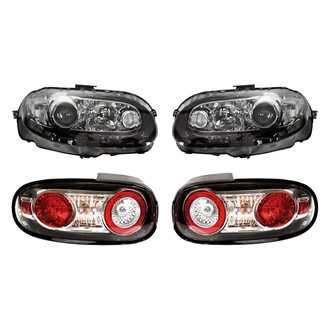 Replacement - 4-Piece Kit (Driver and Passenger Side Headlights, Driver and Passenger Side Tail Lights)