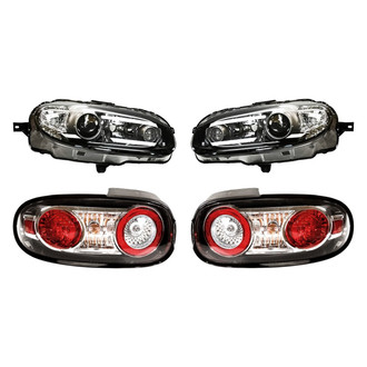 Replacement - 4-Piece Kit (Driver and Passenger Side Headlights, Driver and Passenger Side Tail Lights)
