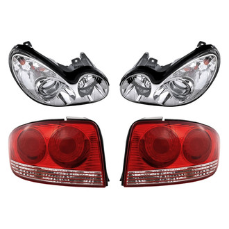 Replacement - 4-Piece Kit (Driver and Passenger Side Headlights, Driver and Passenger Side Tail Lights)