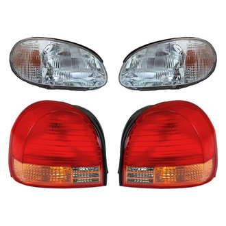 Replacement - 4-Piece Kit (Driver and Passenger Side Headlights, Driver and Passenger Side Tail Lights)