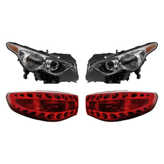Replacement - 4-Piece Kit (Driver and Passenger Side Headlights, Driver and Passenger Side Outer Tail Lights)