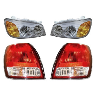 Replacement - 4-Piece Kit (Driver and Passenger Side Headlights, Driver and Passenger Side Tail Lights)