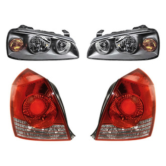 Replacement BNDL-277422 - 4-Piece Kit (Driver and Passenger Side Headlights, Driver and Passenger Side Tail Lights)