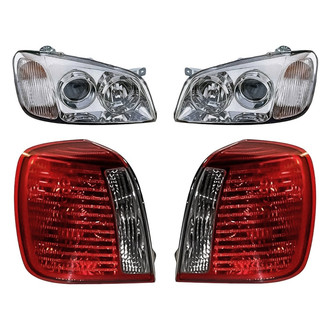 Replacement - 4-Piece Kit (Driver and Passenger Side Headlights, Driver and Passenger Side Tail Lights)