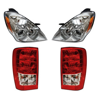 Replacement - 4-Piece Kit (Driver and Passenger Side Headlights, Driver and Passenger Side Tail Lights)