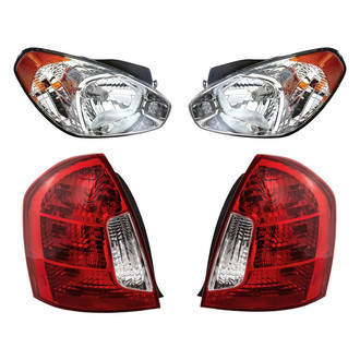 Replacement - 4-Piece Kit (Driver and Passenger Side Headlights, Driver and Passenger Side Tail Lights)