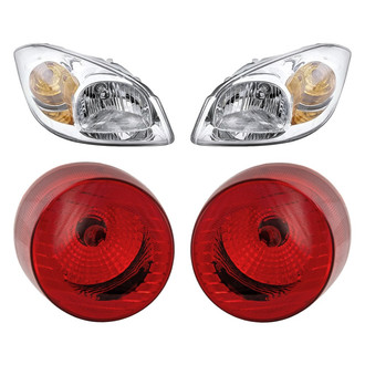 Replacement - 4-Piece Kit (Driver and Passenger Side Headlights, Driver and Passenger Side Outer Tail Lights)
