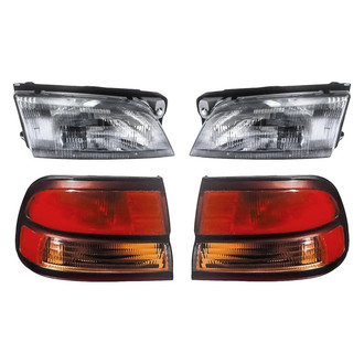 Replacement - 4-Piece Kit (Driver and Passenger Side Headlights, Driver and Passenger Side Outer Tail Lights)