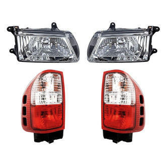 Replacement - 4-Piece Kit (Driver and Passenger Side Headlights, Driver and Passenger Side Tail Lights)