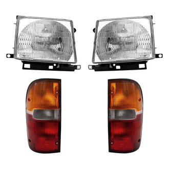 Replacement - 4-Piece Kit (Driver and Passenger Side Headlights, Driver and Passenger Side Tail Lights)