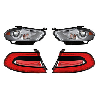 Replacement - 4-Piece Kit (Driver and Passenger Side Headlights, Driver and Passenger Side Outer Tail Lights)