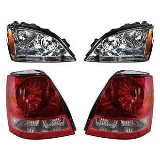 Replacement - 4-Piece Kit (Driver and Passenger Side Headlights, Driver and Passenger Side Tail Lights)