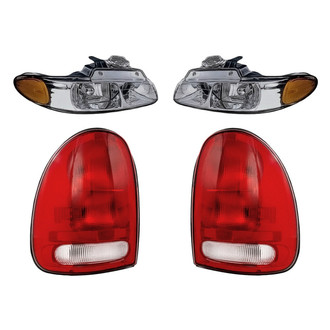 Replacement - 4-Piece Kit (Driver and Passenger Side Headlights, Driver and Passenger Side Tail Lights)