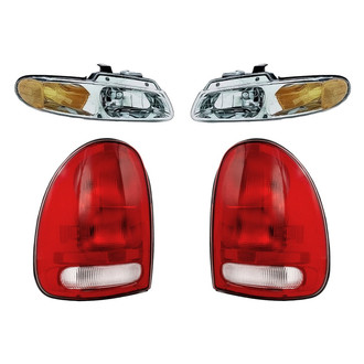 Replacement - 4-Piece Kit (Driver and Passenger Side Headlights, Driver and Passenger Side Tail Lights)