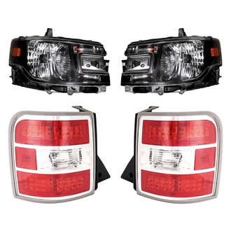 Replacement - 4-Piece Kit (Driver and Passenger Side Headlights, Driver and Passenger Side Tail Lights)