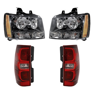 Replacement - 4-Piece Kit (Driver and Passenger Side Headlights, Driver and Passenger Side Tail Lights)