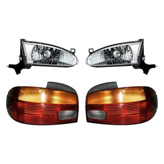 Replacement - 4-Piece Kit (Driver and Passenger Side Headlights, Driver and Passenger Side Tail Lights)