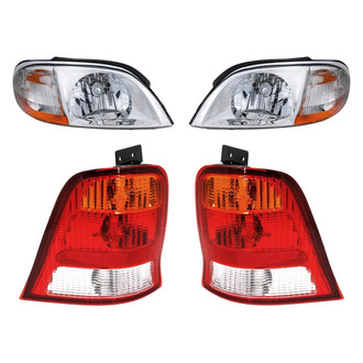Replacement - 4-Piece Kit (Driver and Passenger Side Headlights, Driver and Passenger Side Tail Lights)
