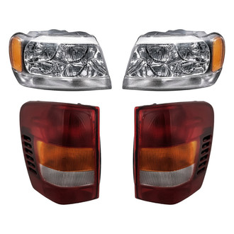 Replacement - 4-Piece Kit (Driver and Passenger Side Headlights, Driver and Passenger Side Tail Lights)