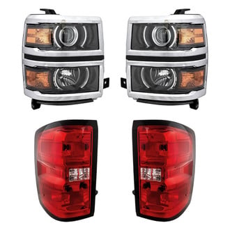 Replacement - 4-Piece Kit (Driver and Passenger Side Headlights, Driver and Passenger Side Tail Lights)
