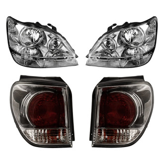 Replacement - 4-Piece Kit (Driver and Passenger Side Headlights, Driver and Passenger Side Outer Tail Lights)