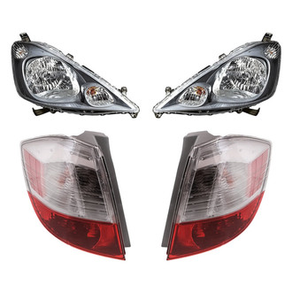 Replacement - 4-Piece Kit (Driver and Passenger Side Headlights, Driver and Passenger Side Tail Lights)