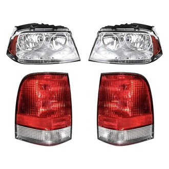 Replacement - 4-Piece Kit (Driver and Passenger Side Headlights, Driver and Passenger Side Outer Tail Lights)