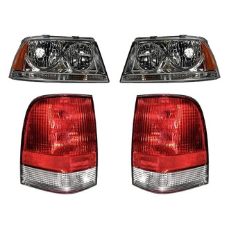 Replacement - 4-Piece Kit (Driver and Passenger Side Headlights, Driver and Passenger Side Outer Tail Lights)
