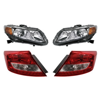Replacement - 4-Piece Kit (Driver and Passenger Side Headlights, Driver and Passenger Side Tail Lights)