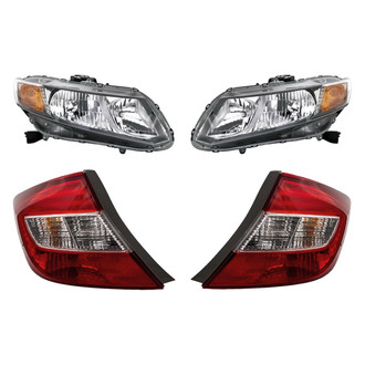 Replacement - 4-Piece Kit (Driver and Passenger Side Headlights, Driver and Passenger Side Tail Lights)