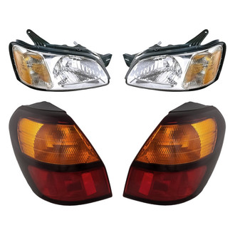 Replacement - 4-Piece Kit (Driver and Passenger Side Headlights, Driver and Passenger Side Outer Tail Lights)