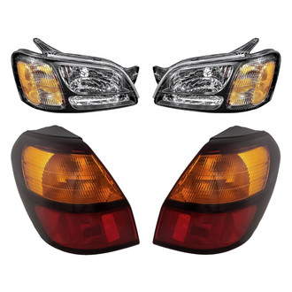 Replacement - 4-Piece Kit (Driver and Passenger Side Headlights, Driver and Passenger Side Outer Tail Lights)